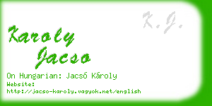 karoly jacso business card